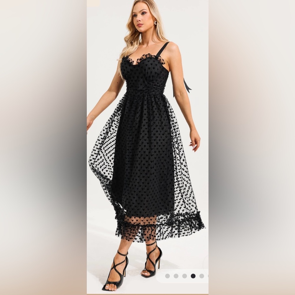 Elegant Black High Low Dress